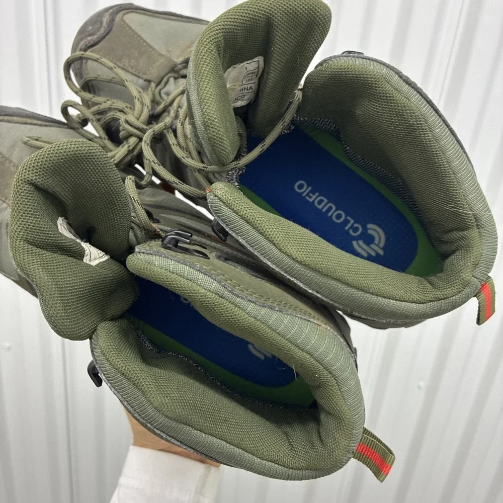 Nortiv 8 Men's Ankle High Waterproof Hiking Boots Outdoor Green Shoes Size 10.5M